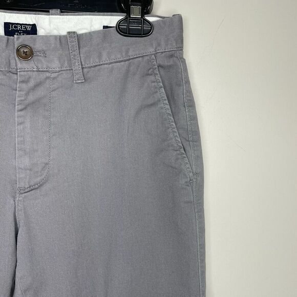 J.CREW Pants Men 29 x 30 Straight Fit Chino Gray Cotton Blend H3186 - Picture 2 of 16